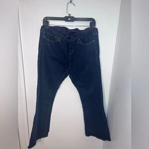 Gap Maternity, 12S, sexy bootcut dark wash, 5pockets pullon denim